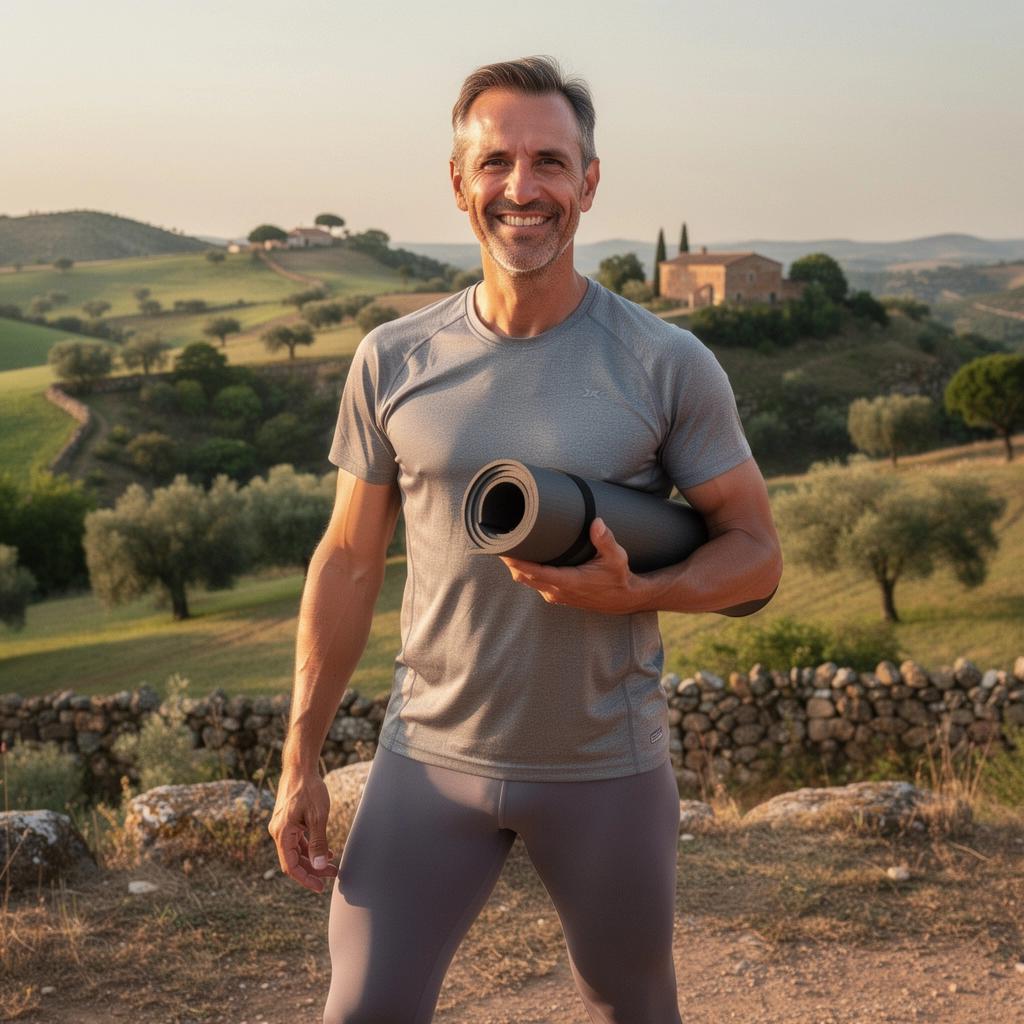 Una mujer realizando una postura de yoga que favorece la flexibilidad de las articulaciones.