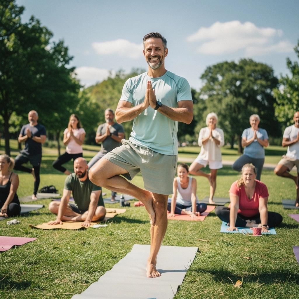 Una serie de imágenes que muestran diferentes posiciones de yoga diseñadas para artritis.